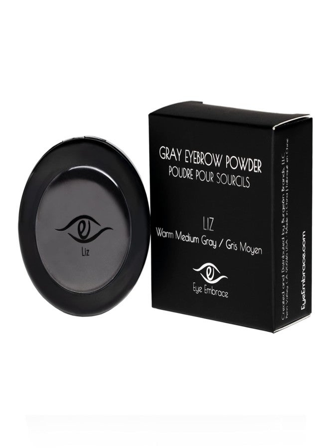 Eye Embrace Gray Eyebrow Powder, Hair Powder, Root Cover-Up – Waterproof, Cruelty-Free (Liz medium gray) - Image 4